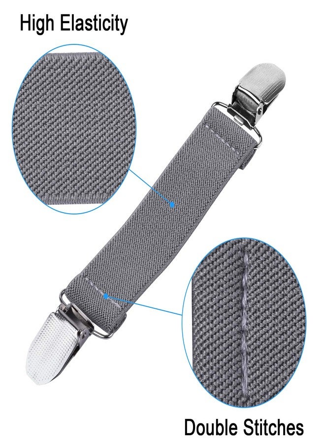 ويزدوم برو مشابك قفازات Wisdompro، 4 قطع، مشابك قفازات بحزام مطاطي للأطفال الصغار والأطفال والكبار - أسود ورمادي - Image 5